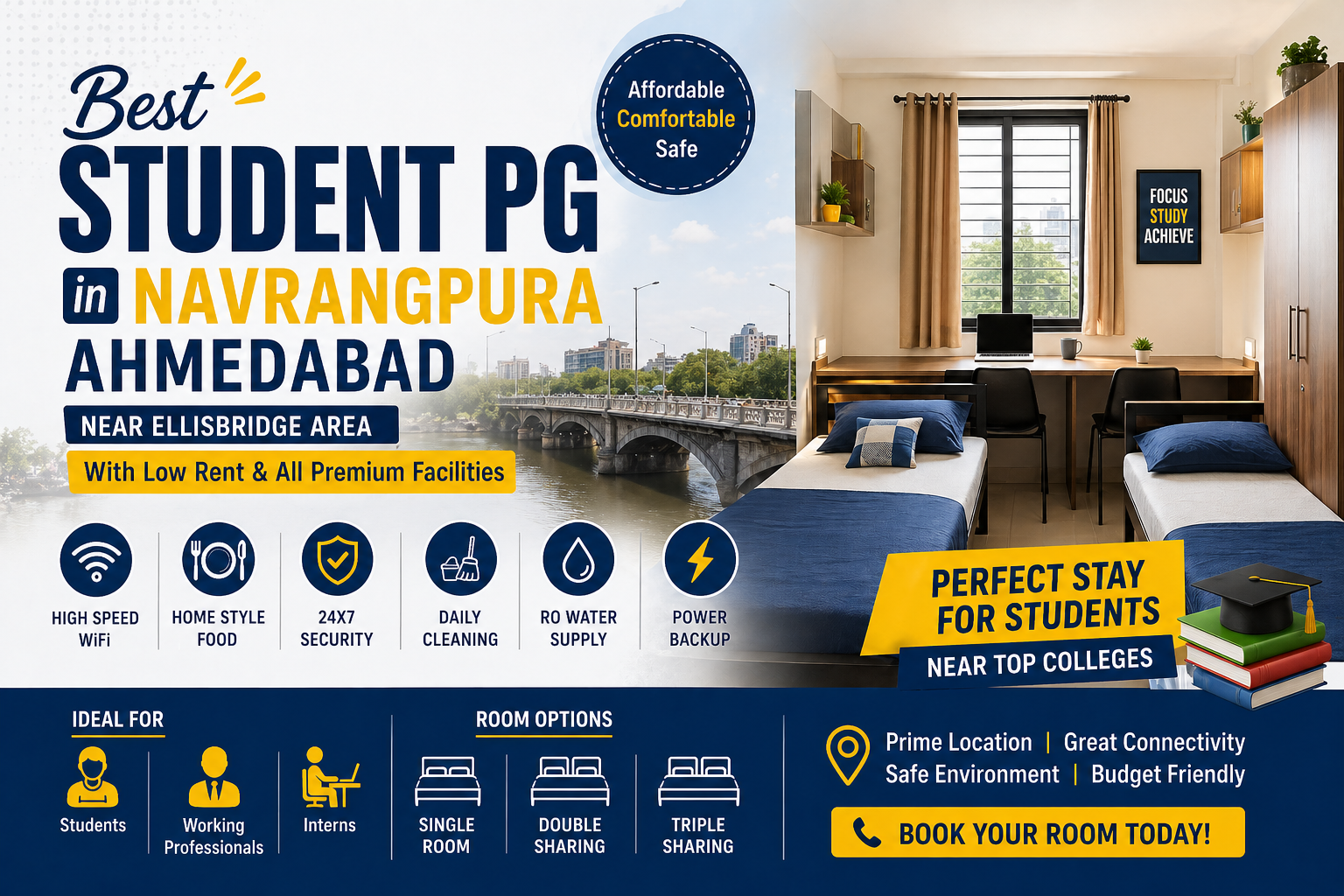 Best Student PG in Navrangpura Ahmedabad